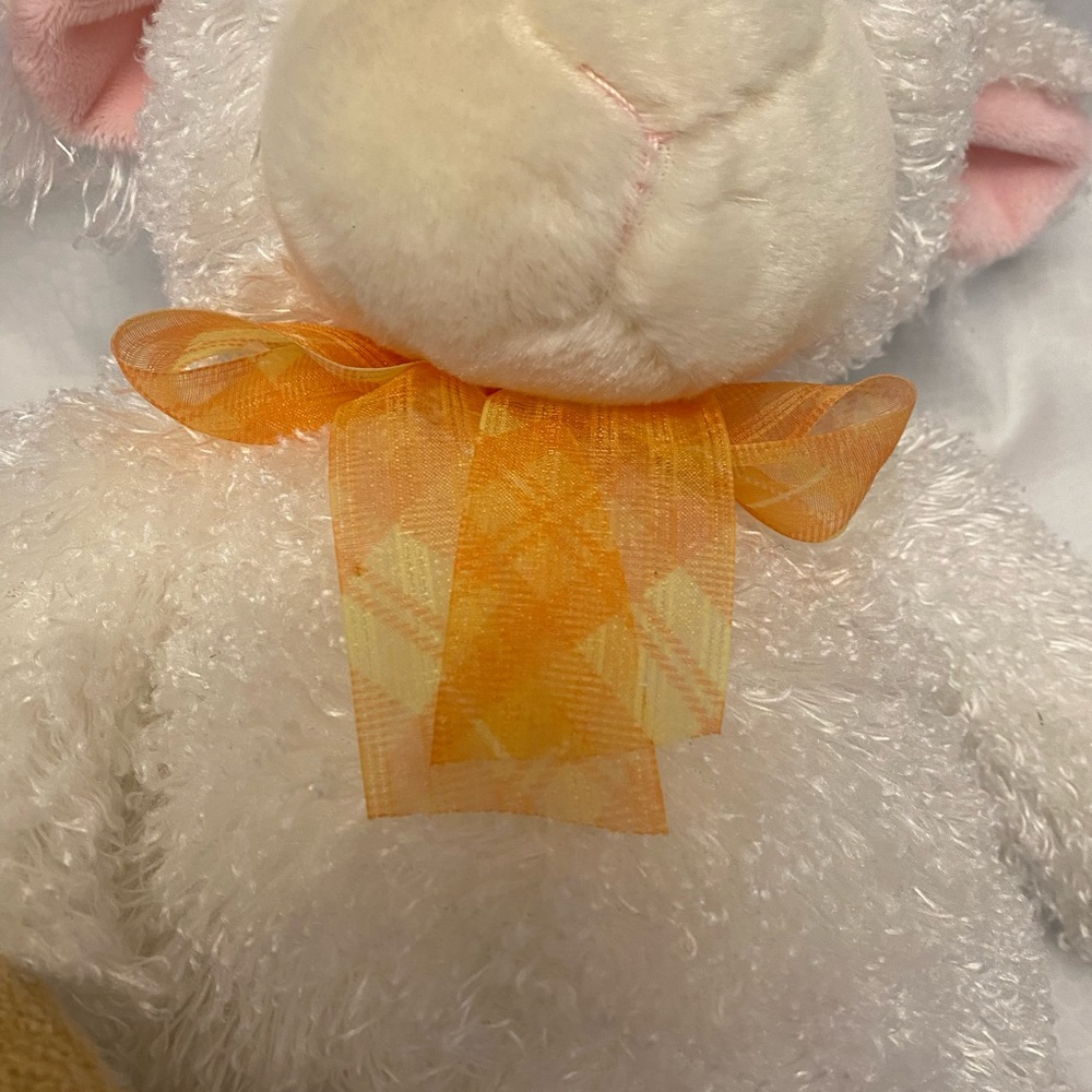 Plush Sheep Toy with Tan Accents - Picture 4 of 5